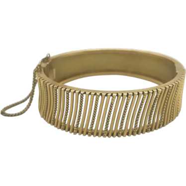 18K Yellow Gold Bangle Bracelet - image 1