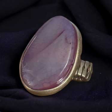 Vintage Vintage large Kunzite stone stretch ring