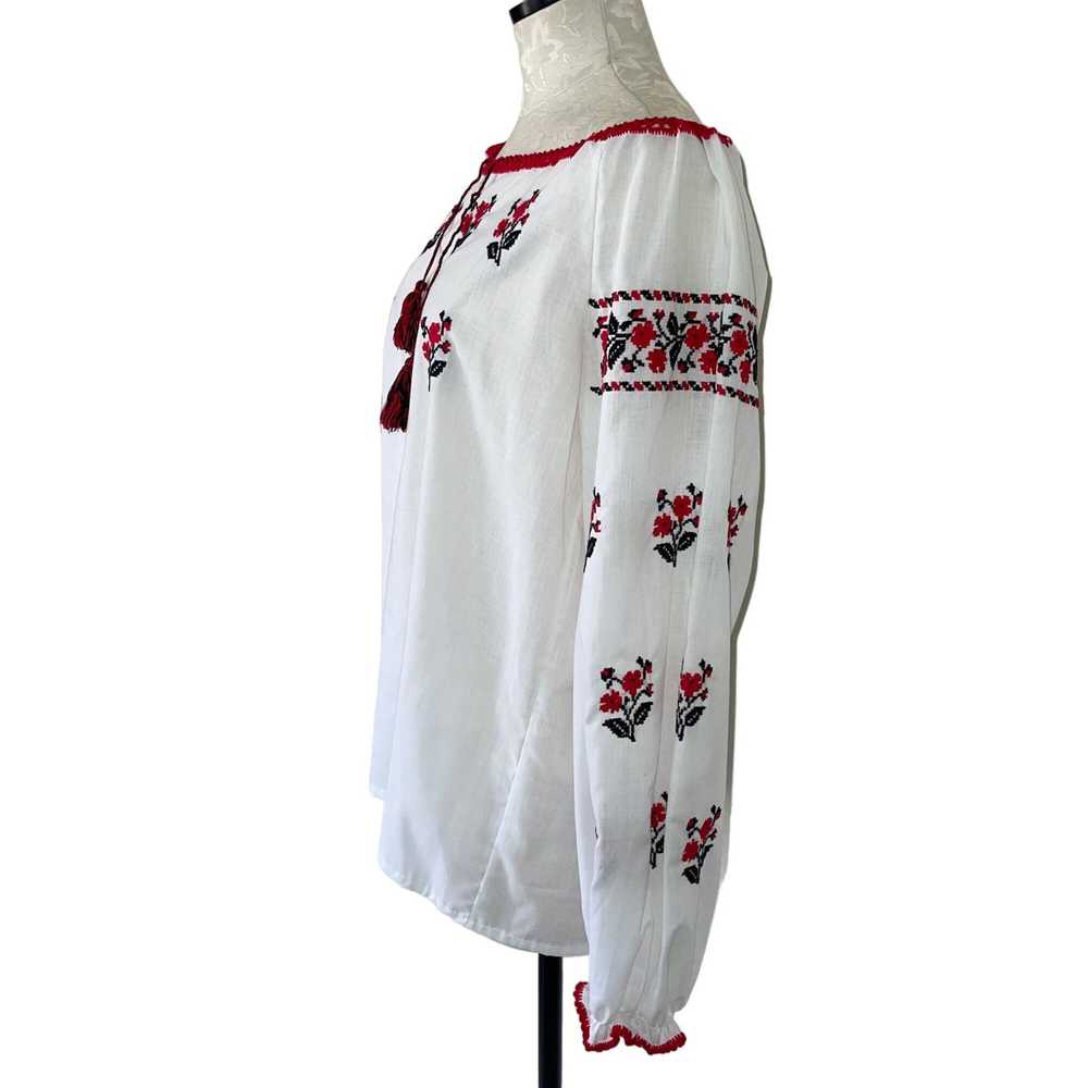 Vintage Vintage Peasant Top Size Medium Cotton Bl… - image 2