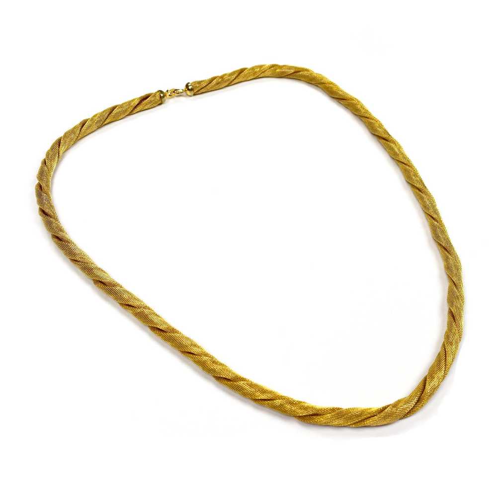 Dior 70s Dior Gold Mesh Rope Chain Necklace - image 2