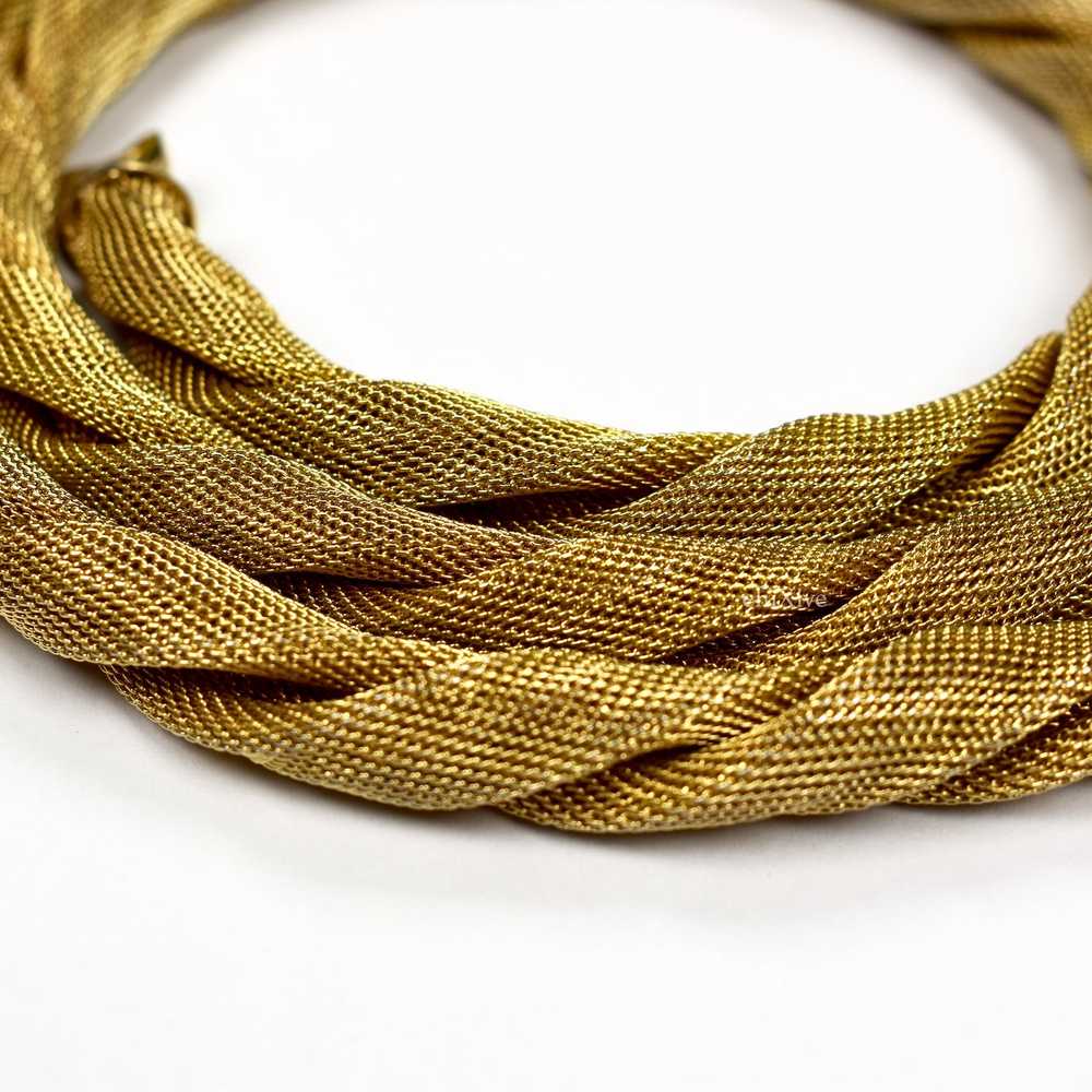 Dior 70s Dior Gold Mesh Rope Chain Necklace - image 7