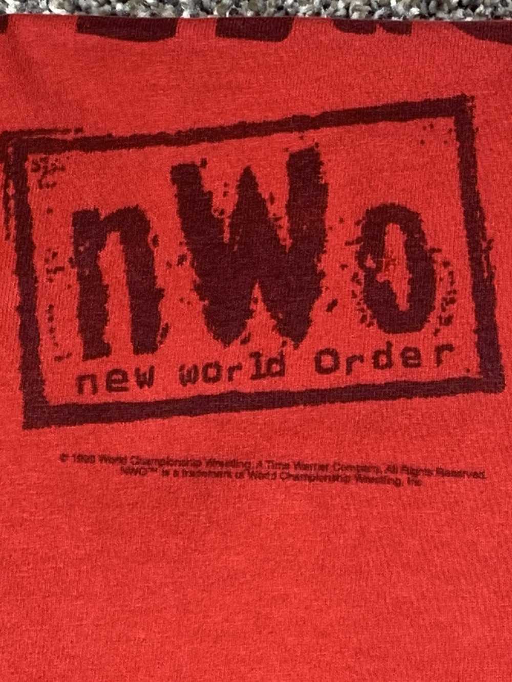 Vintage × Wwe × Wwf NWO black and red attack T-Sh… - image 5