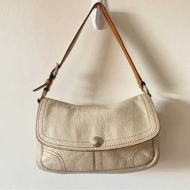 Coach Pennie Shoulder Bag in Color Block Pebble Leather VGUC