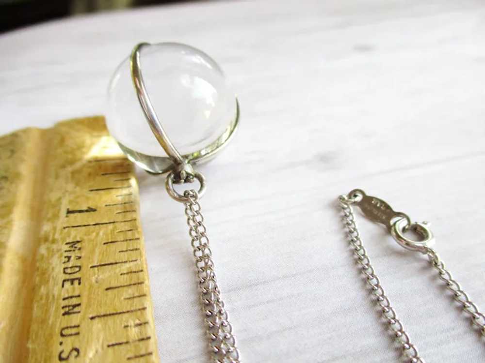 Antique Pool of Light Pendant Sterling Chain Neck… - image 10
