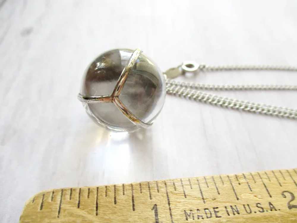 Antique Pool of Light Pendant Sterling Chain Neck… - image 11