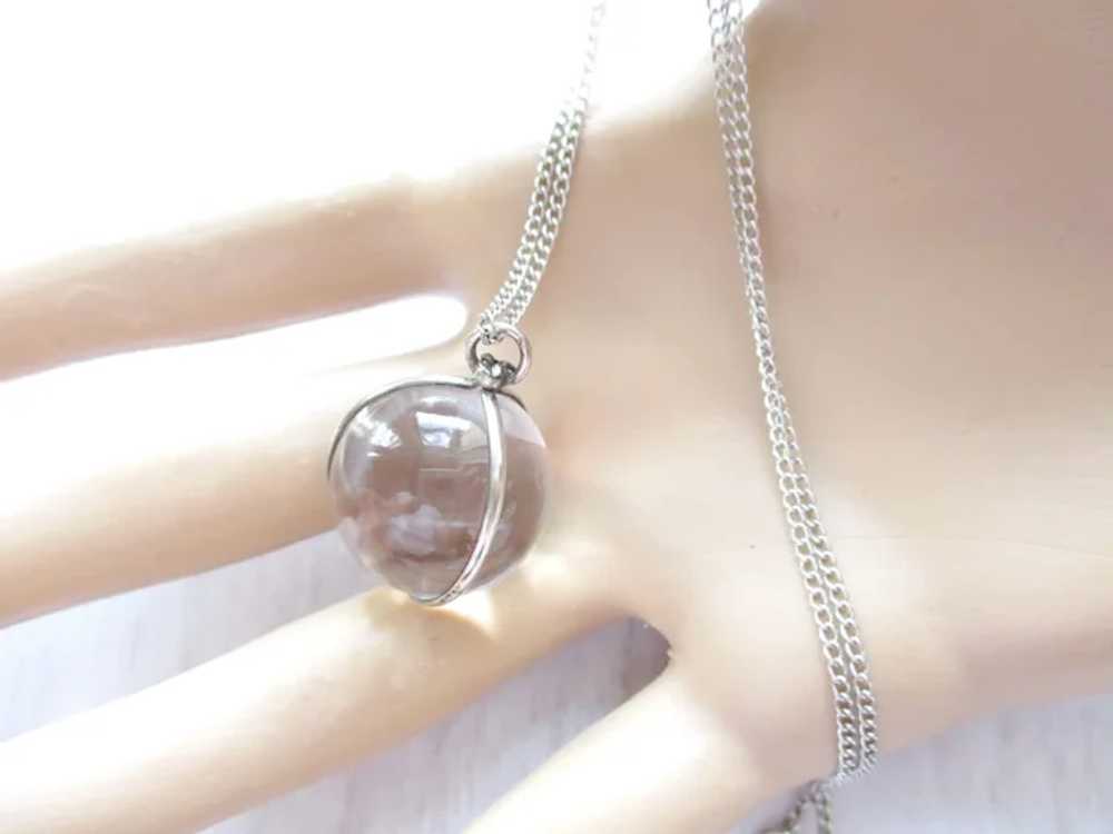 Antique Pool of Light Pendant Sterling Chain Neck… - image 2