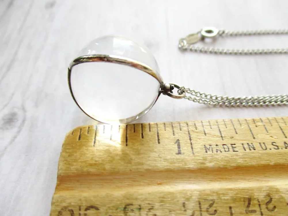 Antique Pool of Light Pendant Sterling Chain Neck… - image 9