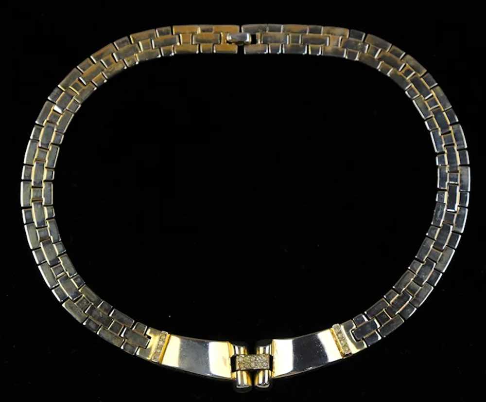 Elegant Trifari Retro Necklace Bracelet Set - image 2