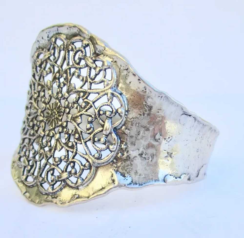 Sterling Silver Cuff Middle Eastern circa 60s' - image 2