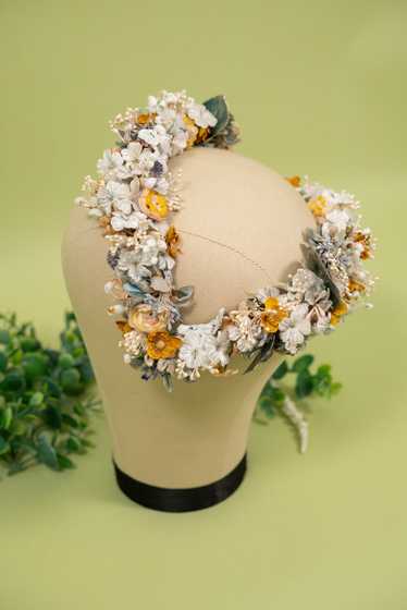 Demetra Handcrafted Antique Millinery Flower Coron