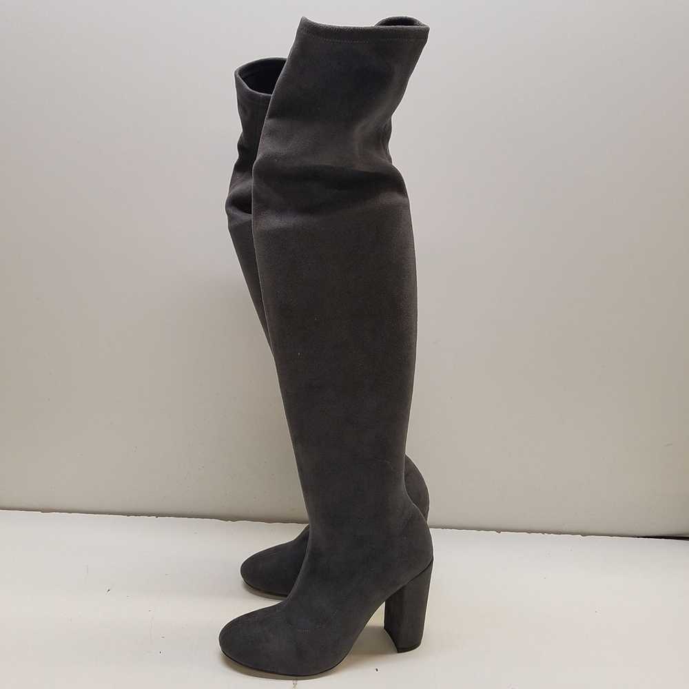 Renvy Suede Knee High Maya Boots Grey 5 - image 2