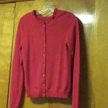 J Crew Raspberry Crystal Embellished Button Up - image 1