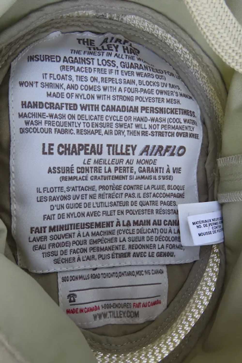 Tilley LTM5 Nylon Airflo Hat Khaki Size 6 7/8" - image 8