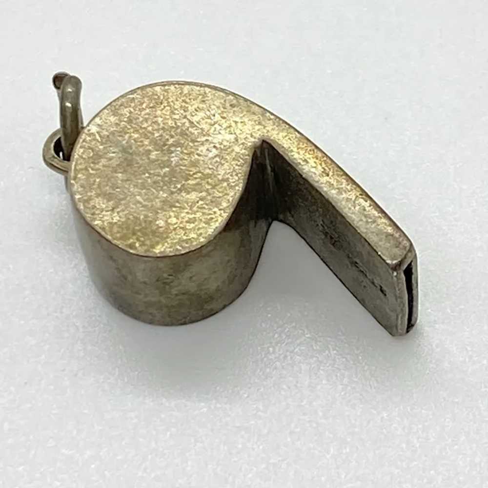 Working Whistle Vintage Charm Sterling Silver Thr… - image 2