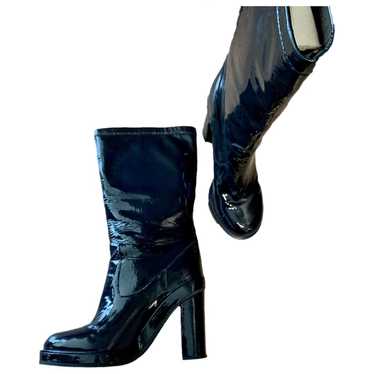 JIL SANDER patent leather boot ポインテッドトゥ Jil Sander Women's Black Gold-Toe Leather Bootie Boot Right