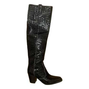 Ganni Patent leather western boots