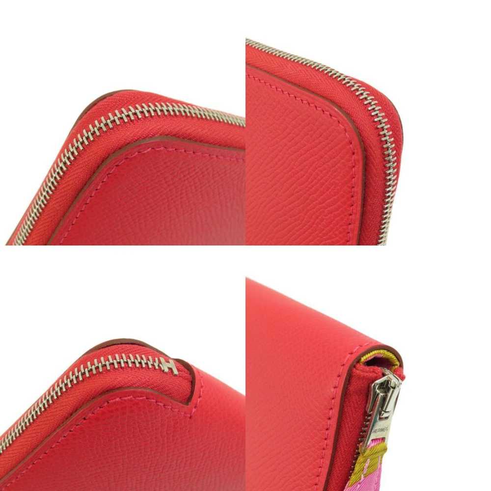 Hermes Hermes Azap Silk In Red Long Wallet Epson … - image 10