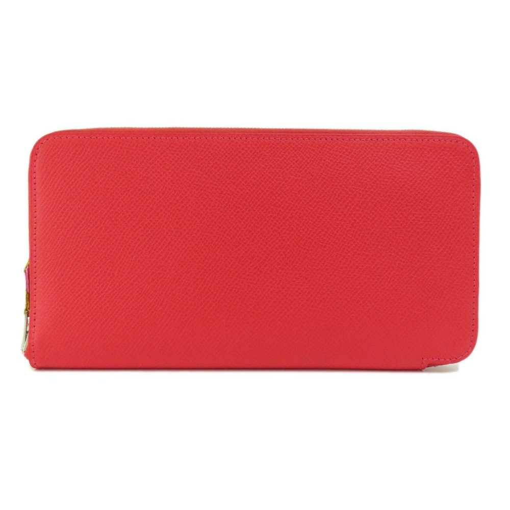 Hermes Hermes Azap Silk In Red Long Wallet Epson … - image 1