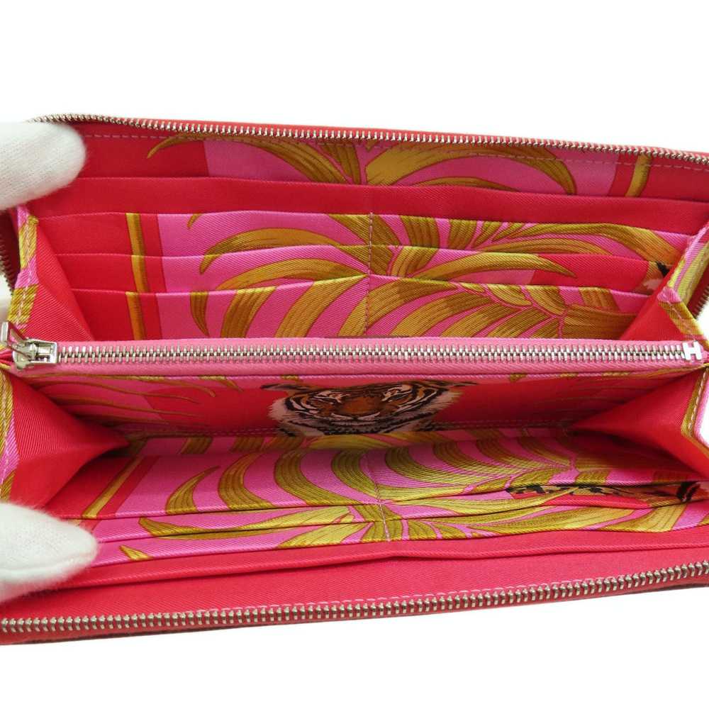 Hermes Hermes Azap Silk In Red Long Wallet Epson … - image 4