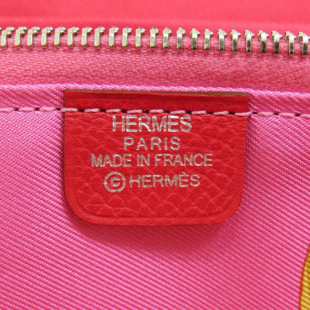 Hermes Hermes Azap Silk In Red Long Wallet Epson … - image 6