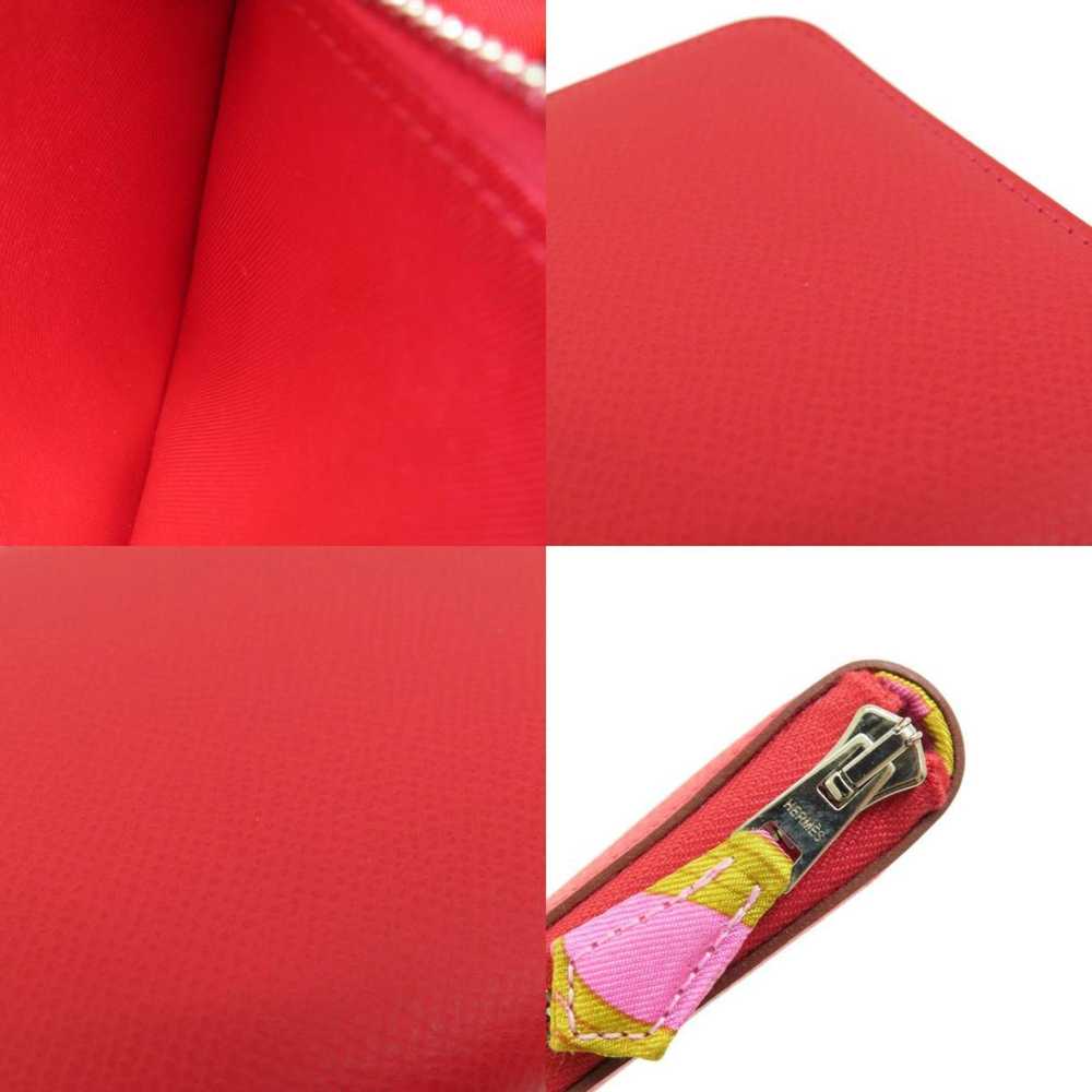 Hermes Hermes Azap Silk In Red Long Wallet Epson … - image 9