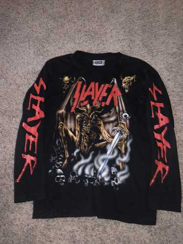 Vintage Slayer Slatanic Wehrmacht Bootleg Concert T Shirt 80s