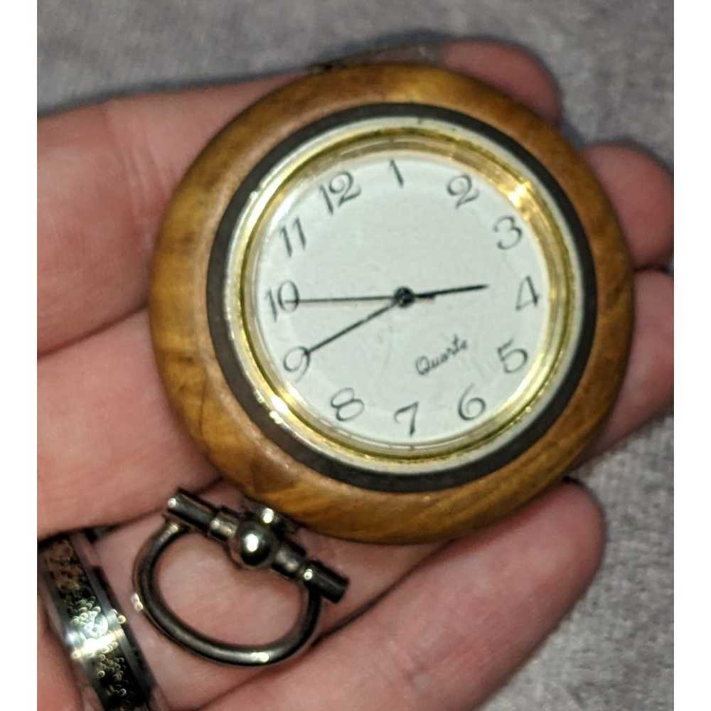 Other Vintage Wood Pocket Watch - image 2