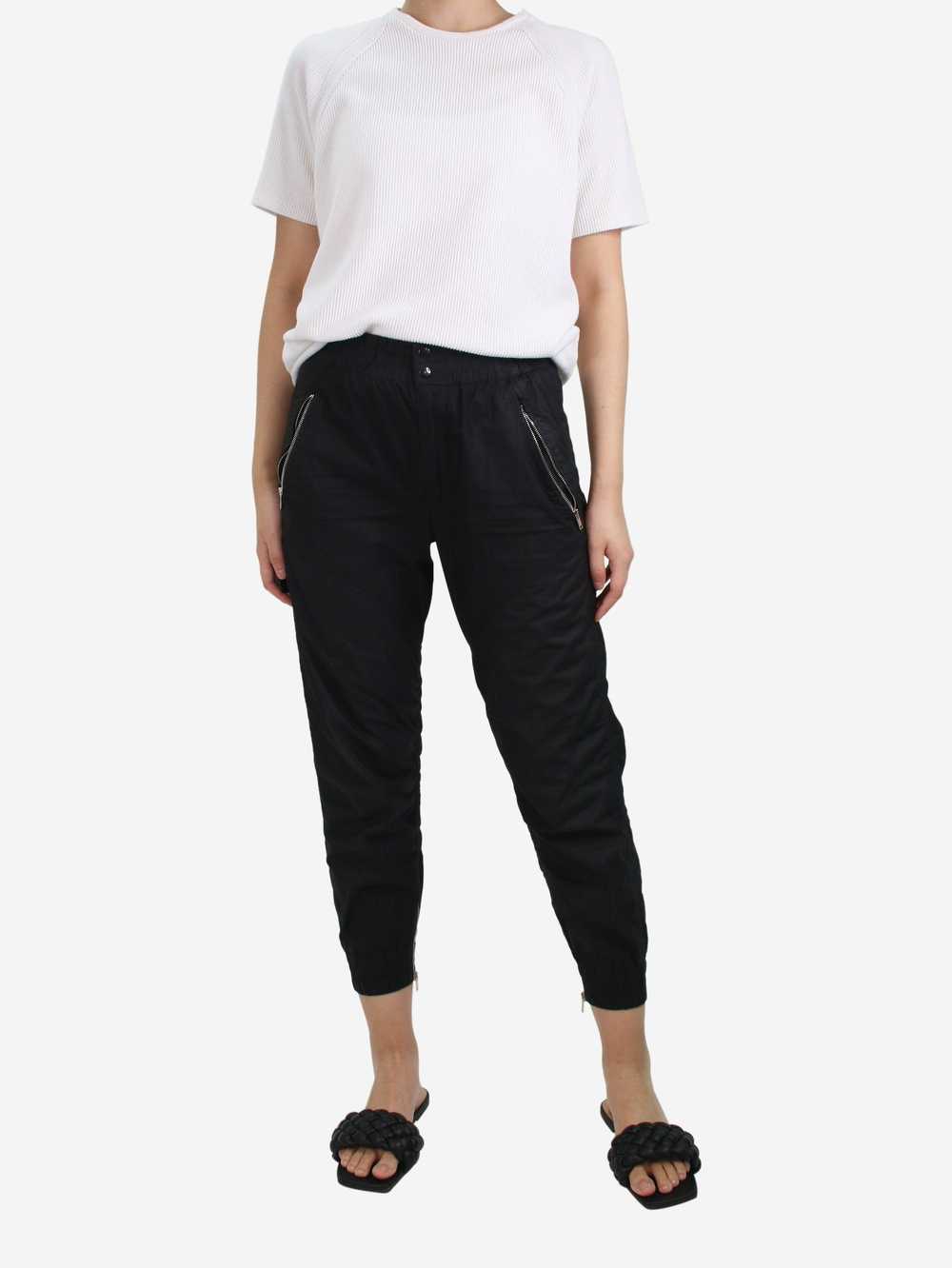 Isabel Marant Black zipped cuff trousers - size U… - image 2