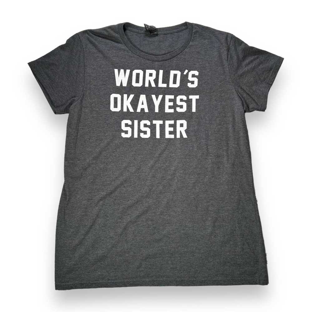 Anvil Anvil "World's Okayest Sister" Graphic Tee … - image 1