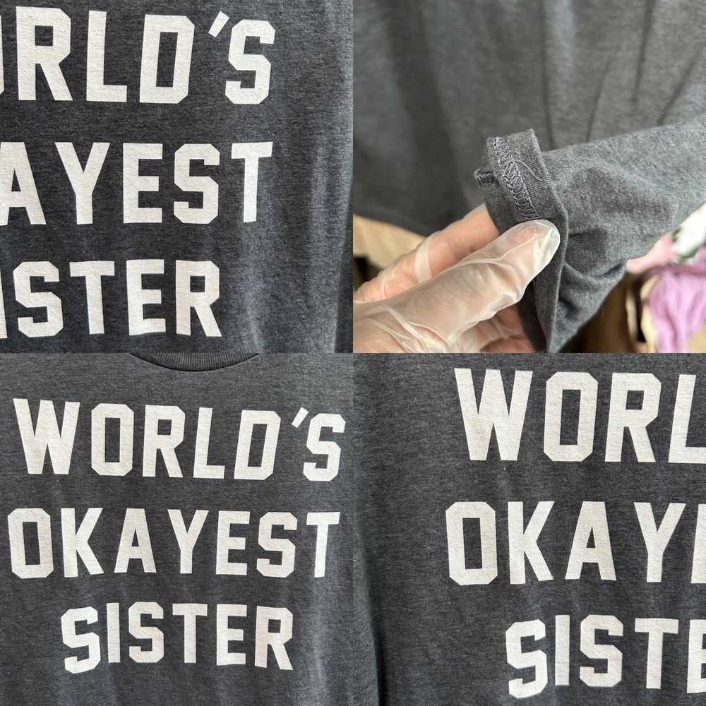 Anvil Anvil "World's Okayest Sister" Graphic Tee … - image 4