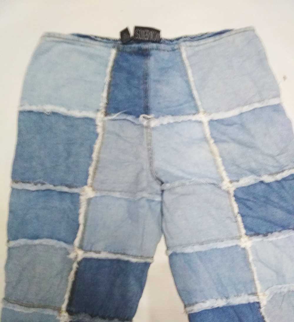 Other all over patchwork blue denim jeans - image 11