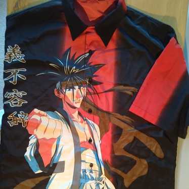 Popular Vintage Large Notorious X Japanese anime button up