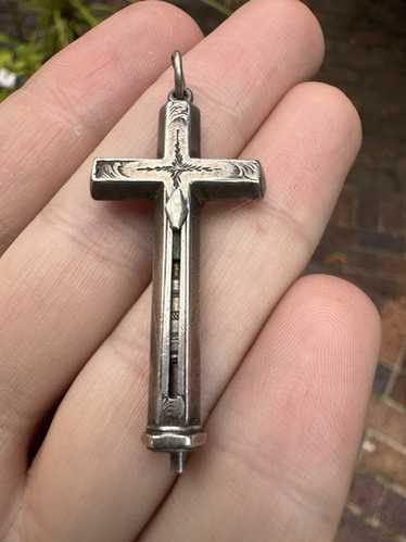 Rare antique silver cross - Gem