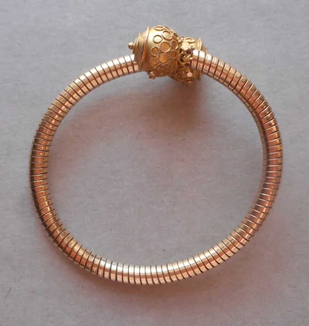 Victorian Bypass Coil Bracelet Etruscan Revival S… - image 5