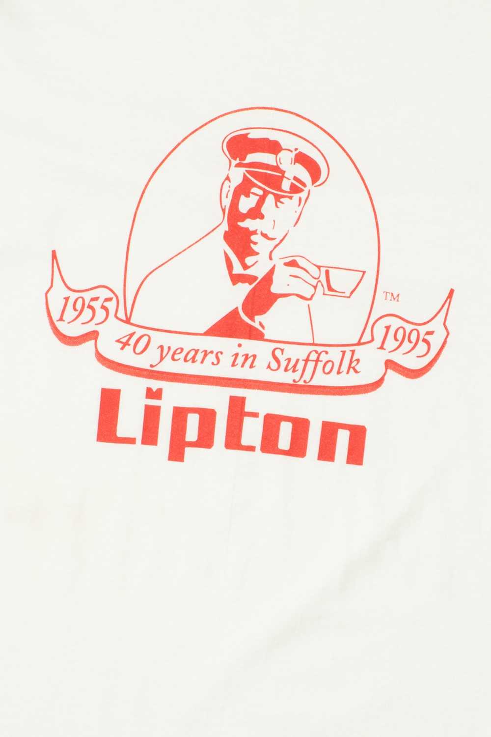 Vintage 1995 Lipton Tea "40 Years In Suffolk" T-S… - image 2
