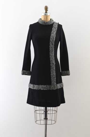 Vintage 1960s Black Knit Dress - image 1