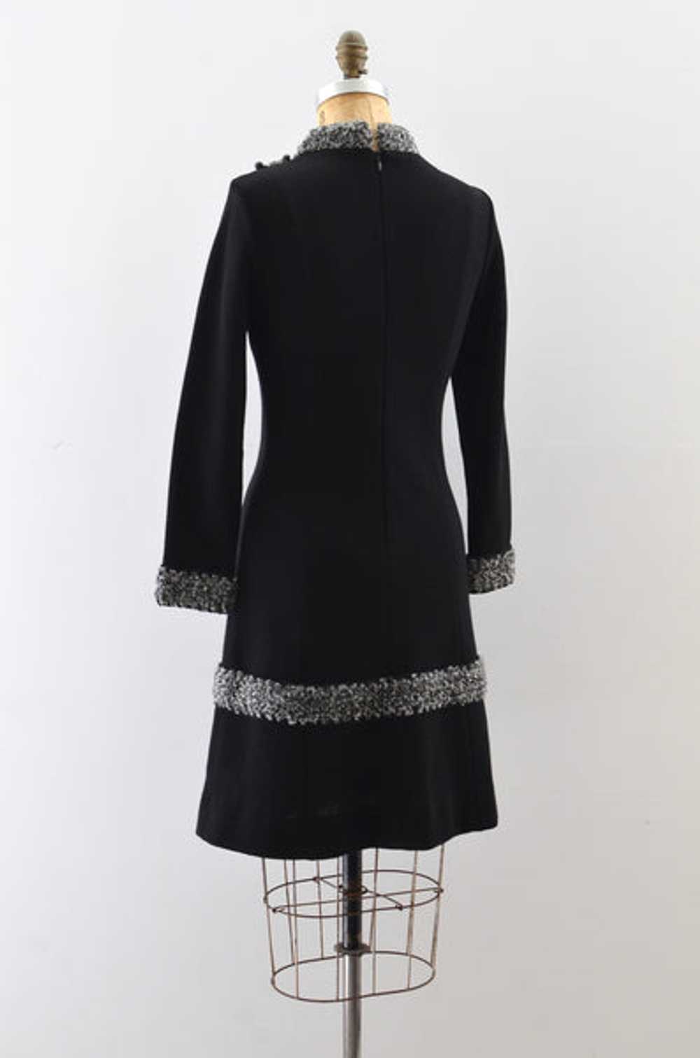 Vintage 1960s Black Knit Dress - image 3