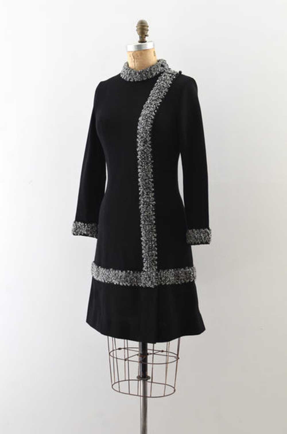 Vintage 1960s Black Knit Dress - image 4