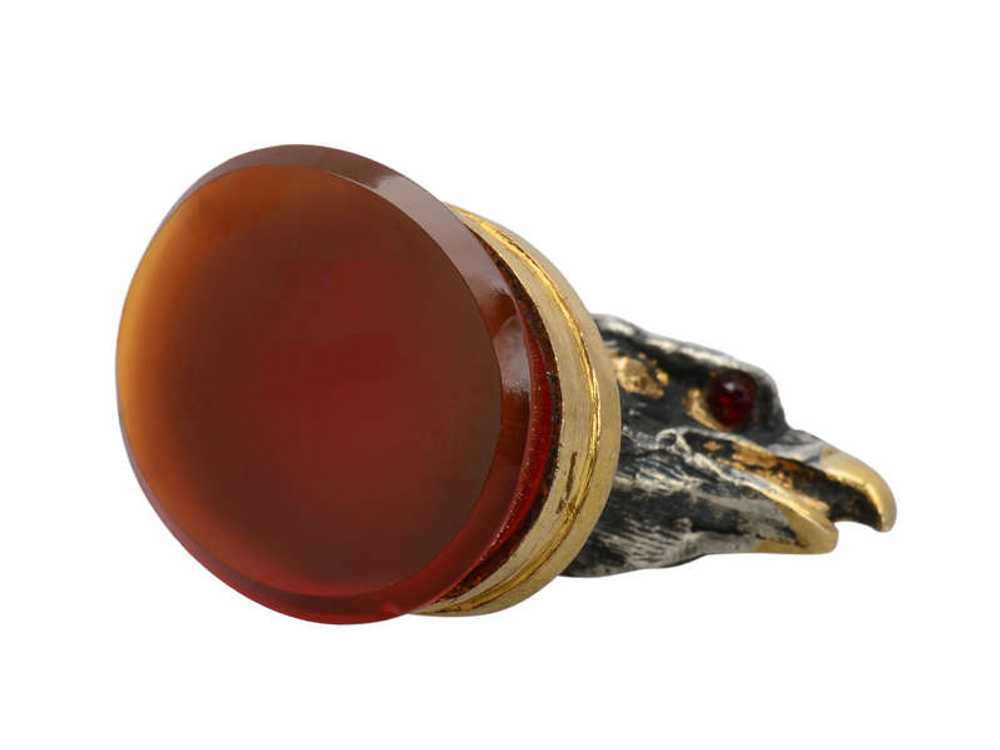 Eagle Eye - Exceptional Antique Carnelian Fob Pen… - image 3