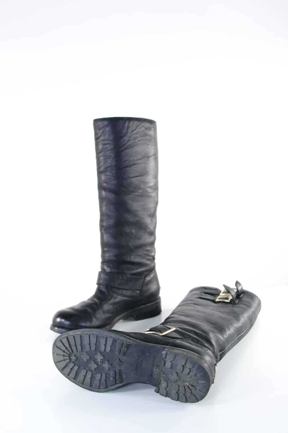 Circular Clothing Bottes en cuir Jimmy Choo noir.… - image 3