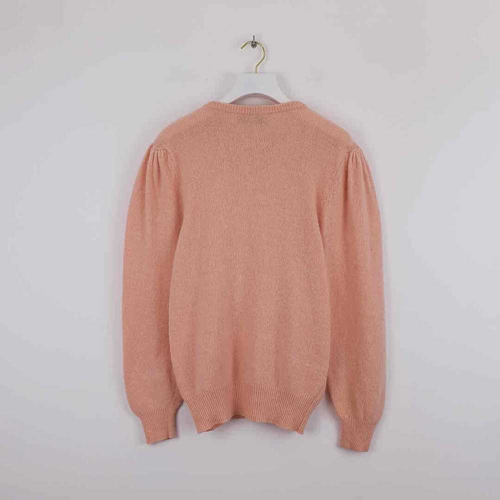 Angora wool sweater - Pastel powder pink fluffy a… - image 2