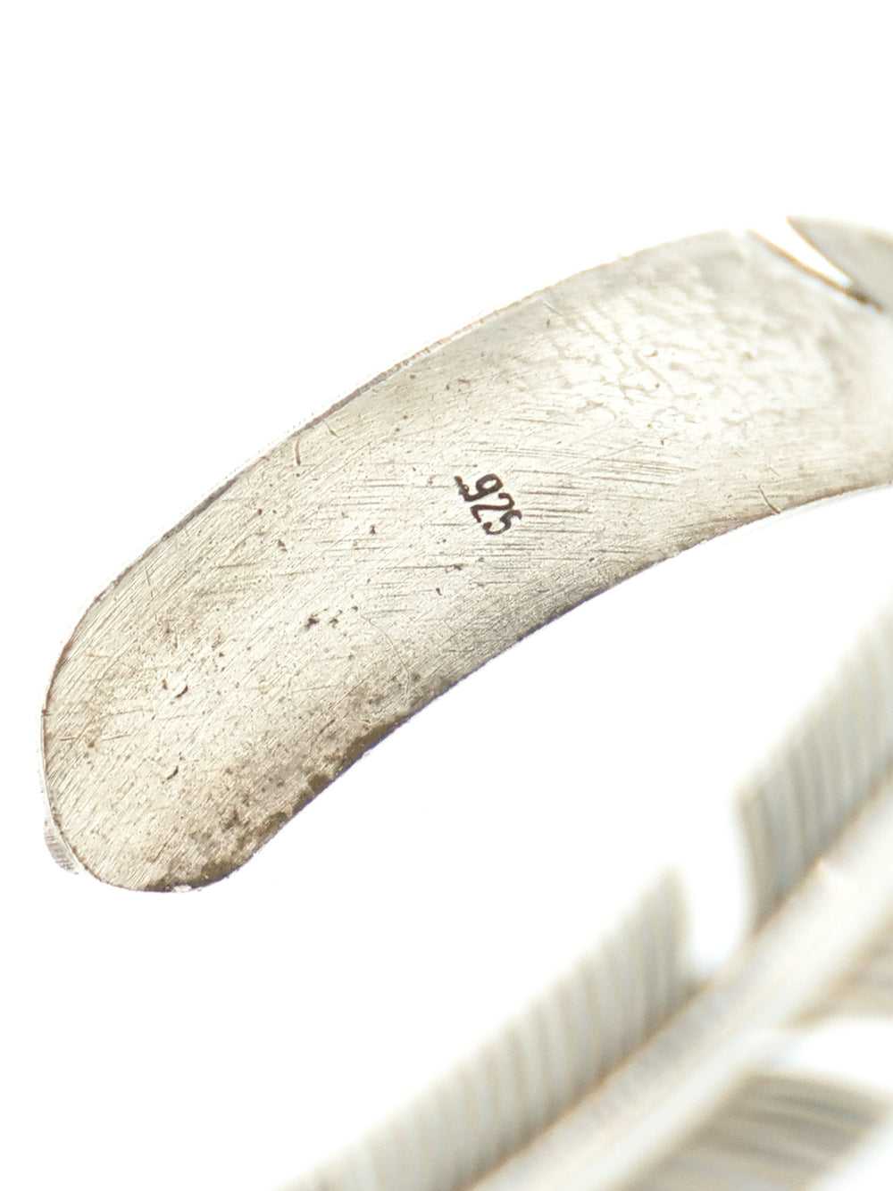 Modern Silver Feather Hoop Earrings - image 5