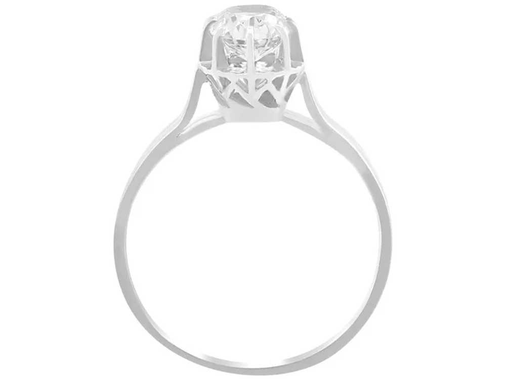 Antique 1.70Ct Diamond and 18k White Gold Solitai… - image 5