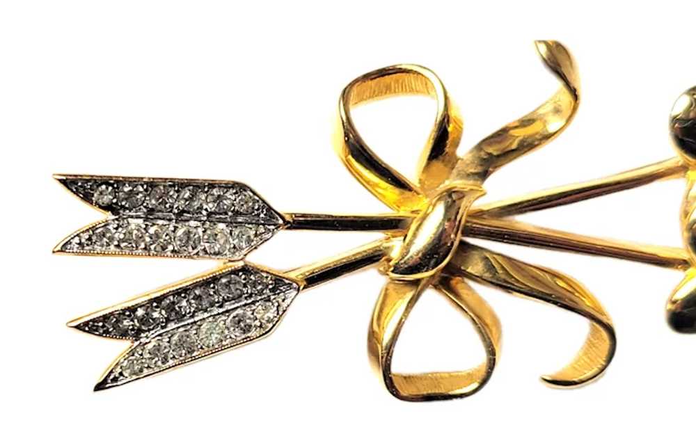 Joan Rivers Cupid's Arrows Brooch - Heart Pin - S… - image 3