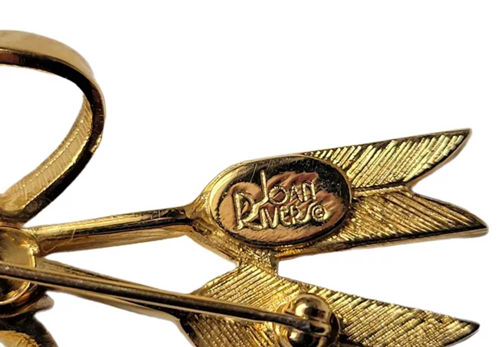 Joan Rivers Cupid's Arrows Brooch - Heart Pin - S… - image 5