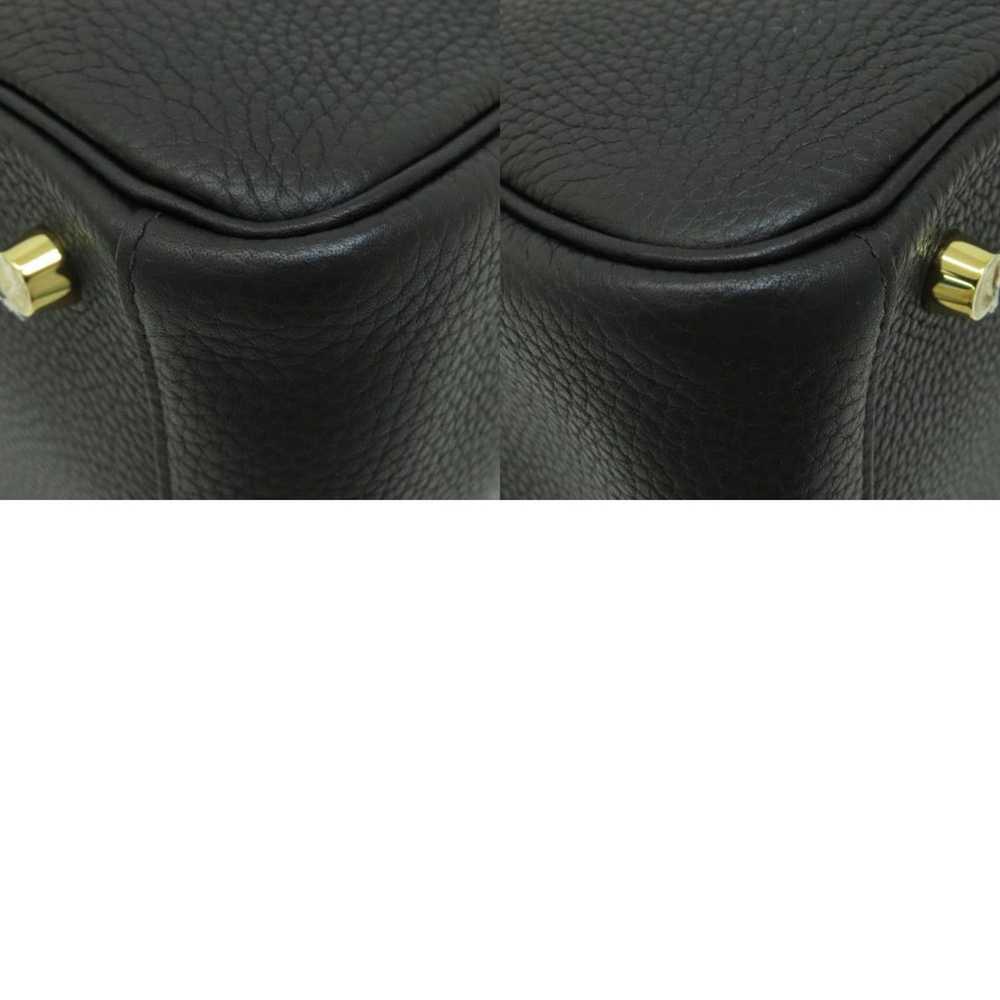 Hermes Hermes Lindy 26 Black Handbag Taurillon Wo… - image 10