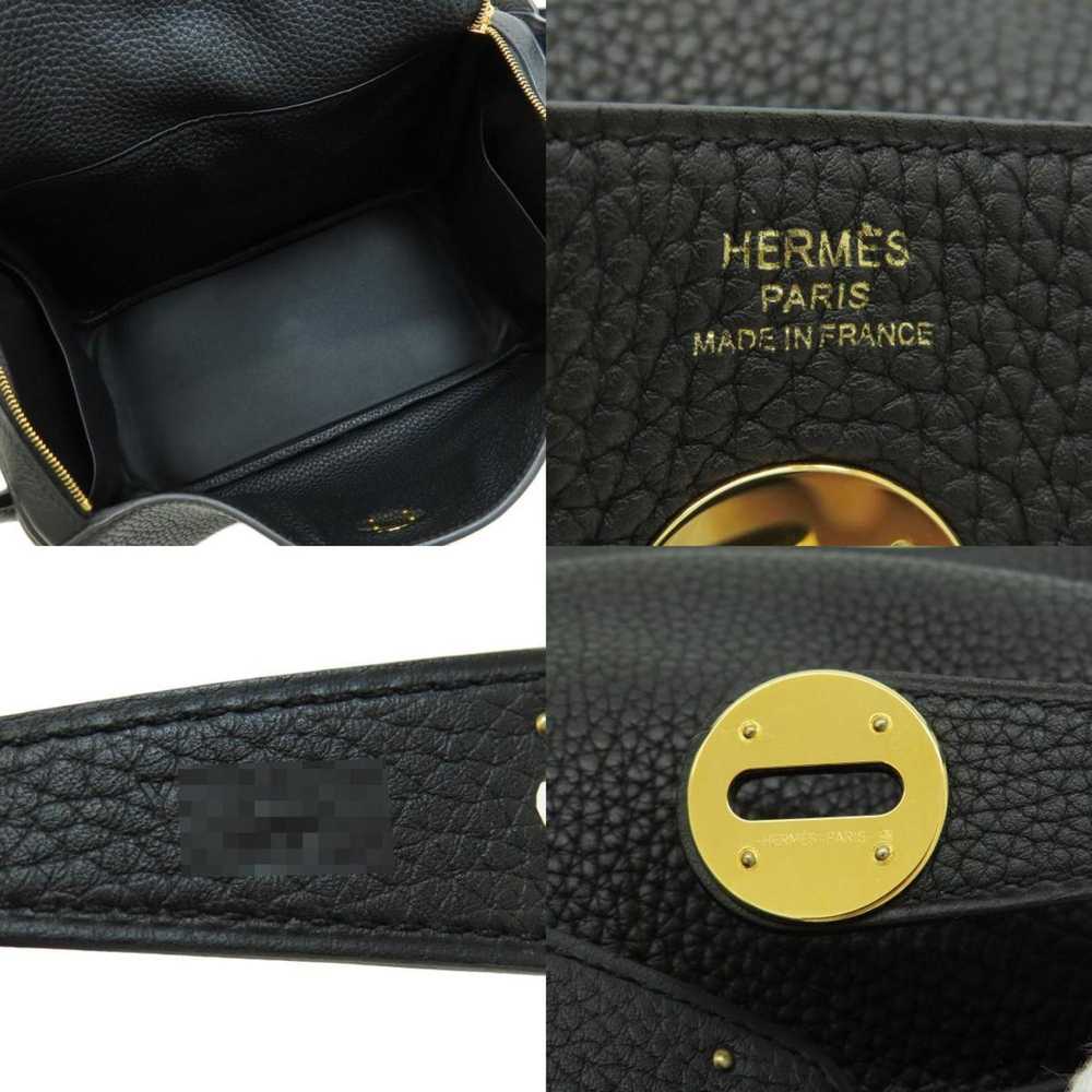 Hermes Hermes Lindy 26 Black Handbag Taurillon Wo… - image 5