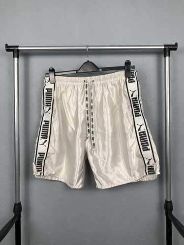 Rare Vintage Puma Tearaway Shorts Size S Mens White Black