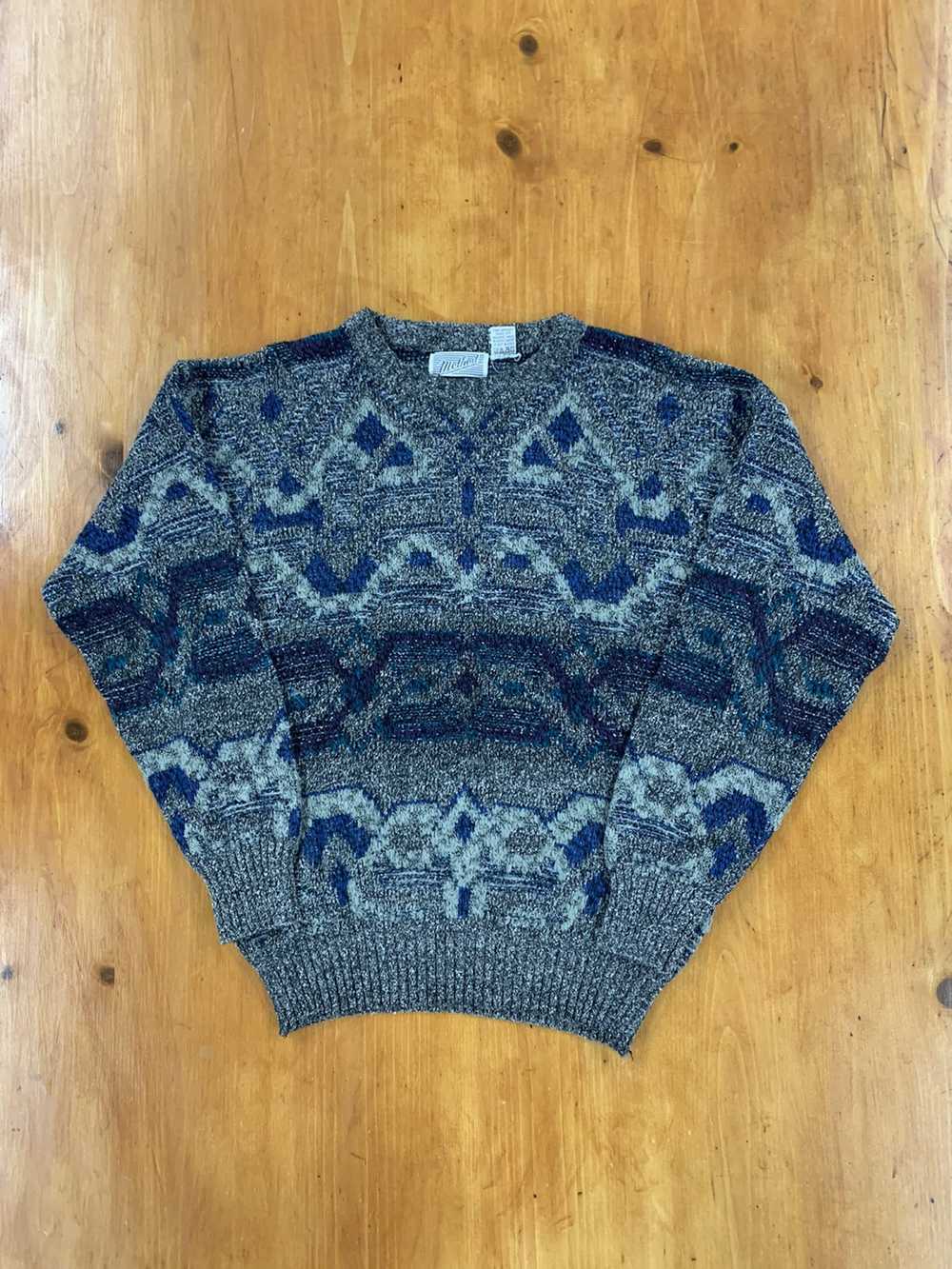 Coloured Cable Knit Sweater × Vintage Vintage Col… - image 1