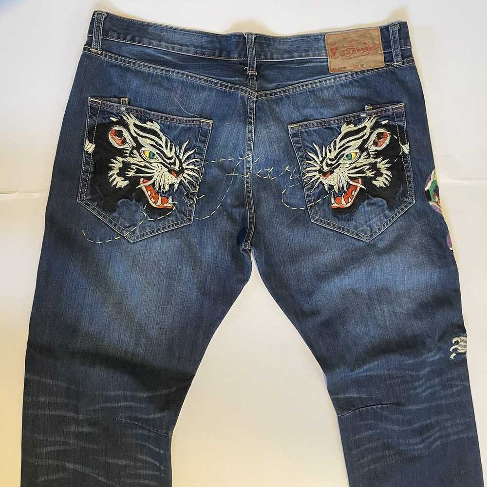 Ed Hardy Y2K Embroidered Ed Hardy Jeans - image 1